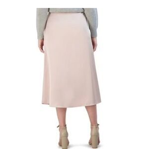 NWT French Connection Satin Beige Midi Skirt sz S